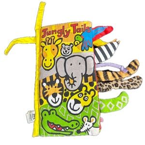 JellyCat Jungly Tails Soft Baby Book EUC